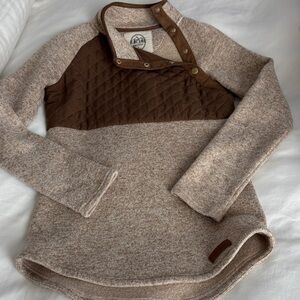 Brown Quilted Women's Sweater
